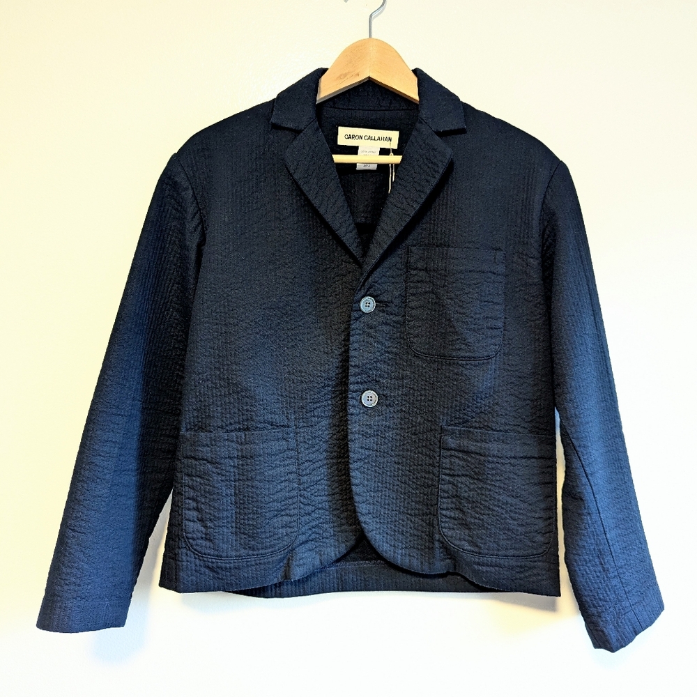 Caron Callahan Bernay Jacket in Licorice running stitch